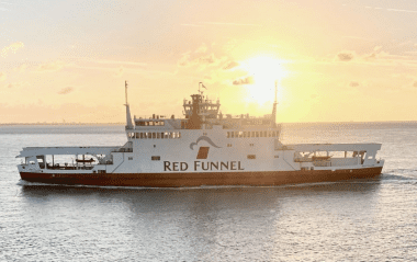 red funnel sunset